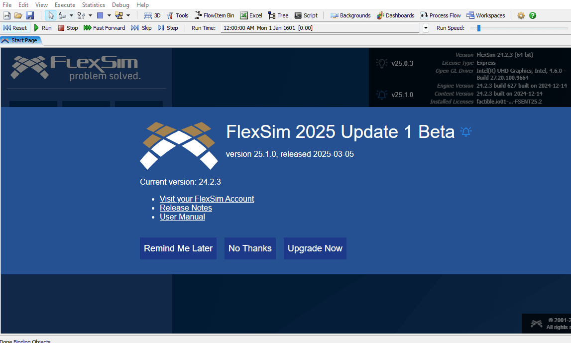 Actualizaciones y mejoras FlexSim Autodesk 2024 - 2025